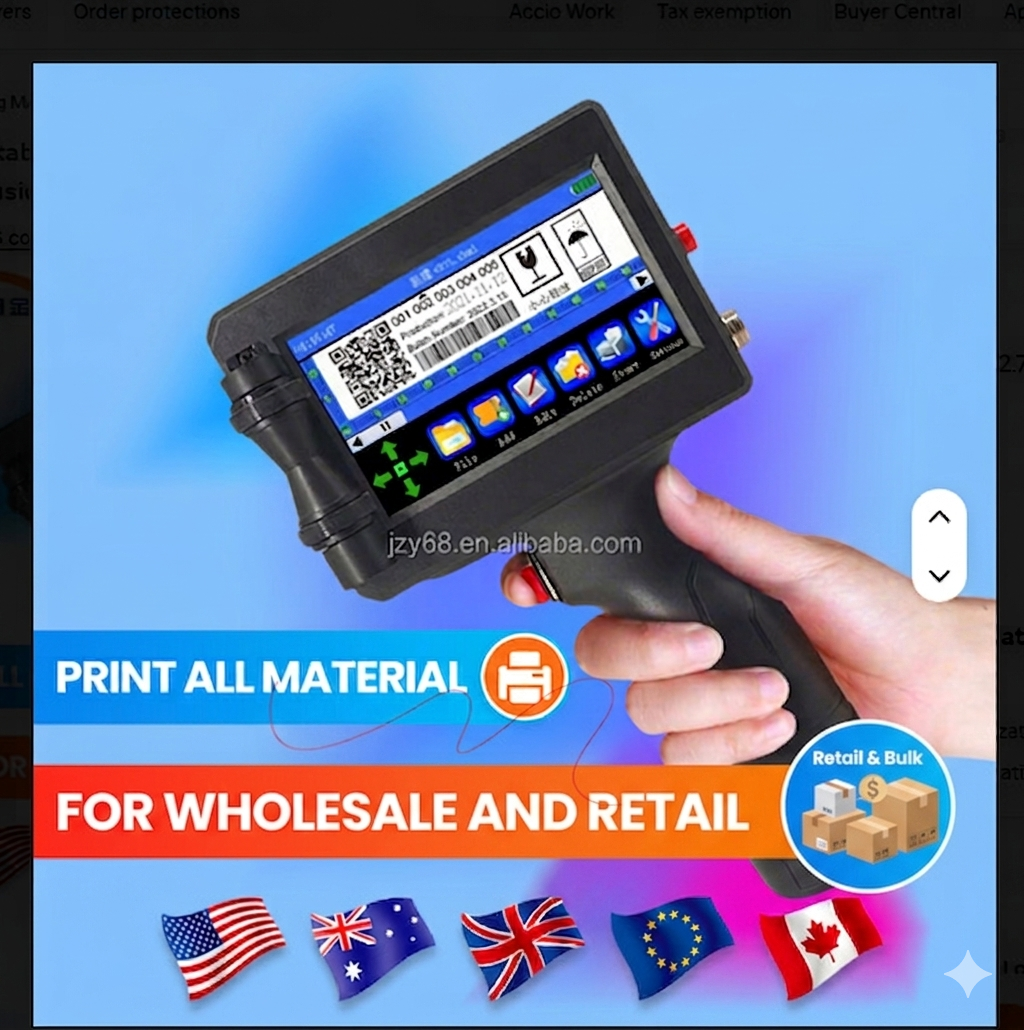 Handheld Inkjet Printer — Print Batch Codes, Expiry Dates and QR Codes on Any Surface