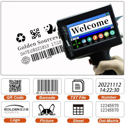 Handheld Inkjet Printer — Print Batch Codes, Expiry Dates and QR Codes on Any Surface